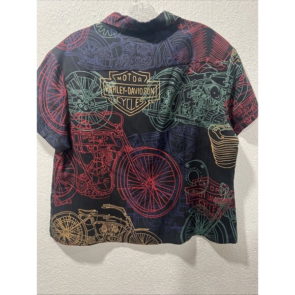 Harley Davidson Tori Richard‎ 100% Silk Button Up Shirt Women’s Large Hawaii - Picture 9 of 13